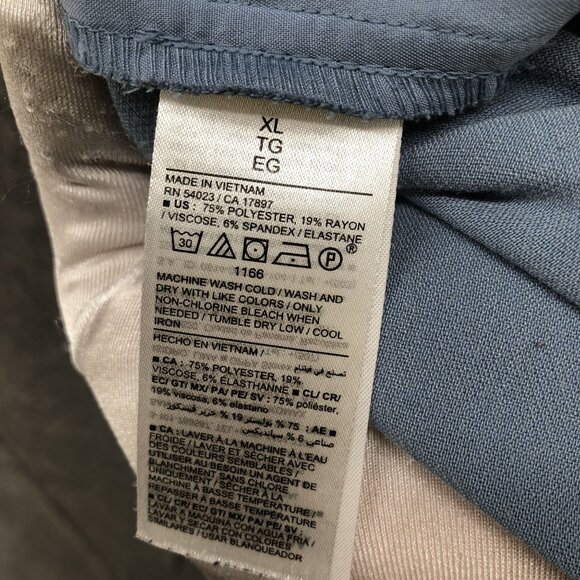 Old Navy Taylor Wide Leg Trouser Pant Womens XL Blue Extra High Rise Pleated - Picture 9 of 9